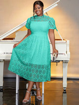 AOMEIDRESS A-line White Party Dress Hollow-out Sexy Lace Dresses Green / S