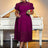 AOMEIDRESS A-line White Party Dress Hollow-out Sexy Lace Dresses Purple / S