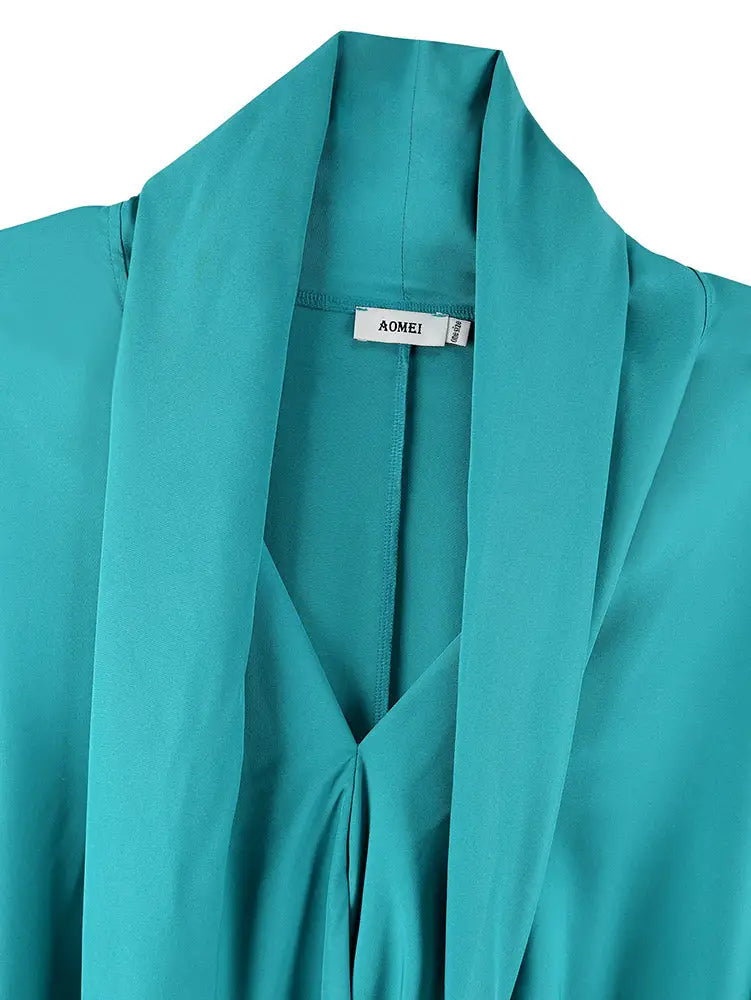 AOMEIDRESS Africa Bubu Dresses Kaftan V Neck Loose Batwing Sleeves