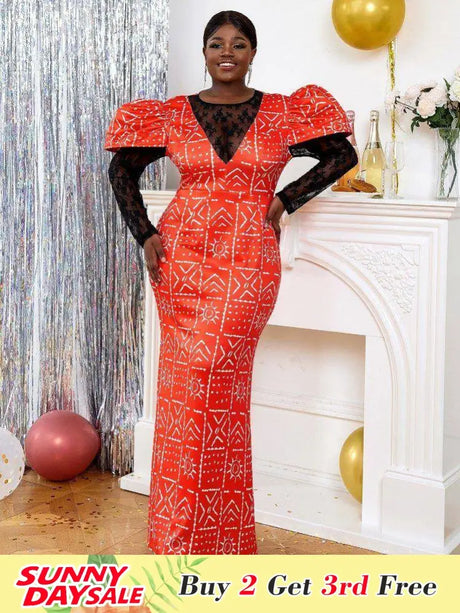 Red plus size long sleeve formal dresses
