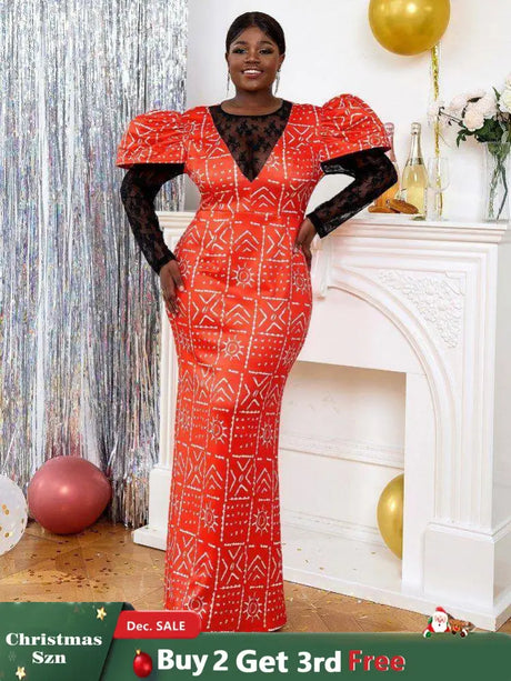 Red plus size long sleeve formal dresses