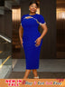 Beaded Hollow Out Bodycon Dress for Evening or Special Events

