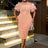 AOMEIDRESS Beautiful Church Dresses Lace Short Sleeve Purple Pink / S