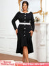 AOMEIDRESS Black Business Casual Holiday Work Dresses Winter Outfits Black / 0XL