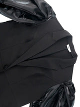 AOMEIDRESS Black Casual Blazer Top With One Button Office Lady Clothes