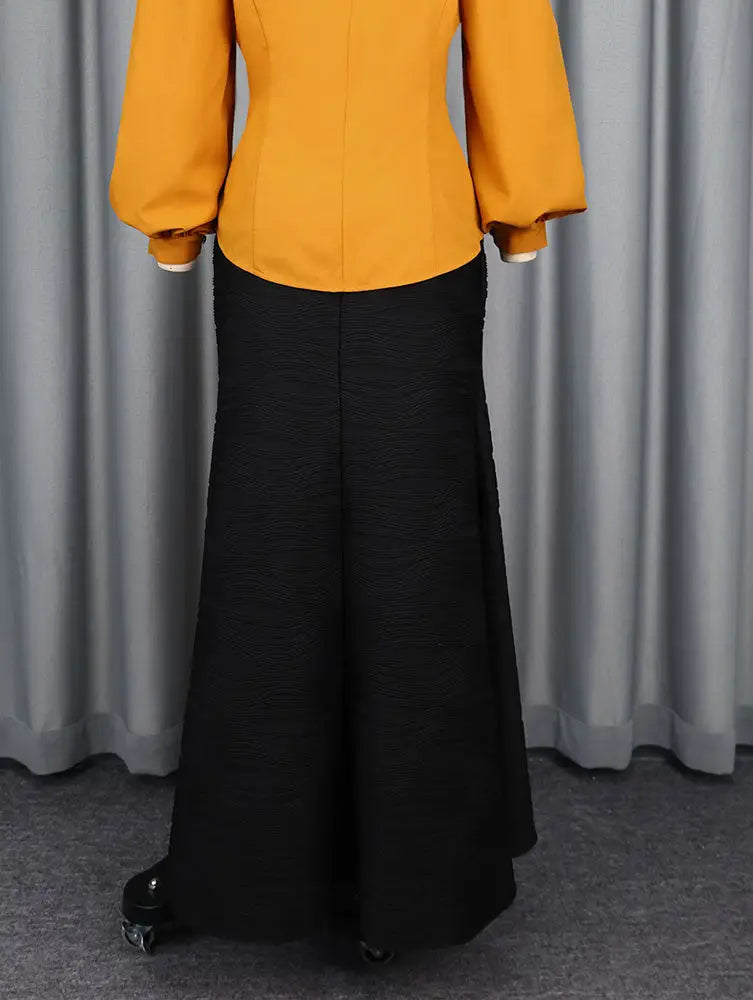 AOMEIDRESS Black Mermaid Skirt Elegant Office Church Party Outfit