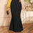 AOMEIDRESS Black Mermaid Skirt Elegant Office Church Party Outfit Black / S