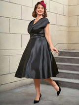 Sleeveless Midi Dress Professional Workwear Style

