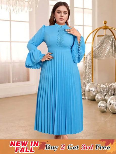 long flare sleeves dresses for women