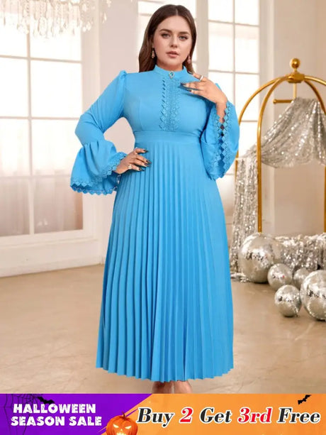 long flare sleeves dresses for women