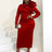 Red High Waist Slim Dinner Dress, Creating a slender curve body