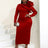 Red High Waist Slim Dinner Dress, Creating a slender curve body