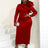 Red High Waist Slim Dinner Dress, Creating a slender curve body