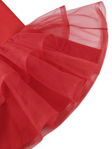 AOMEIDRESS Bodycon Dress High Collar Long Sleeves Mesh Patchwork Hem