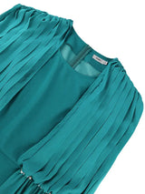 AOMEIDRESS Bodycon Dress O Neck Sleeveless Long Chiffon Overlay Gowns