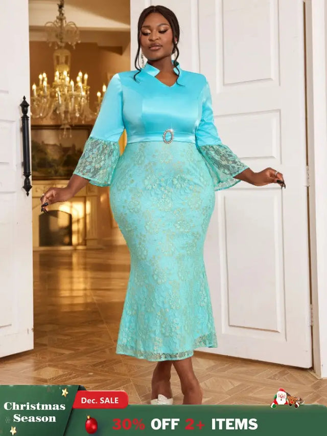 light blue v neck dresses for women