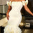 AOMEIDRESS Bodycon Midi Dress Off Shoulder Bow Mesh Patchwork Folds - Apricot / S