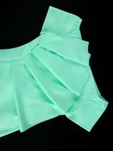 AOMEIDRESS Bodycon Off Shoulder Dress With Pleats For Wedding Guest