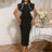 AOMEIDRESS Bodycon Sequins Dress for Wedding Guest Party Christmas Black / S