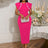 AOMEIDRESS Bodycon Sequins Dress for Wedding Guest Party Christmas Rose / S