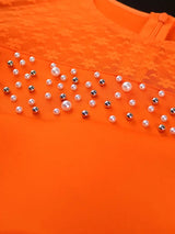 AOMEIDRESS Bodycon Wedding Guest Party Dress With Beading Lace Sleeve