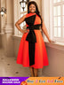 Bow-knot decor party dress for women