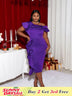 Purple Plus Size Slim Bridesmaid Dress