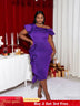 Purple Plus Size Slim Bridesmaid Dress