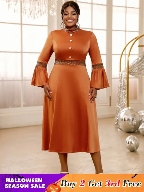 brown half high collar dresses for women