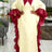 AOMEIDRESS Bubu Dresses Kaftan Loose Turn Down Collar Batwing Sleeves - LightYellow / One Size