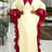 AOMEIDRESS Bubu Dresses Kaftan Loose Turn Down Collar Batwing Sleeves - LightYellow / One Size
