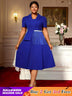 AOMEIDRESS Bule Elegant Formal Church A Line Dresses For Woman 2025 Blue / 0XL
