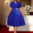 AOMEIDRESS Bule Elegant Formal Church A Line Dresses For Woman 2025 Blue / 0XL