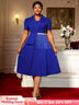 AOMEIDRESS Bule Elegant Formal Church A Line Dresses For Woman 2025 Blue / 0XL