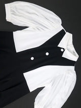 AOMEIDRESS Business Work Dresses Vintage Swing Turn-Down Collar Dress