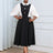 AOMEIDRESS Business Work Dresses Vintage Swing Turn-Down Collar Dress Black / 0XL