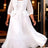 AOMEIDRESS Chic A Line Chiffon Dresses Square Neck Puff Sleeves Ruffles - White / L