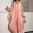 AOMEIDRESS Chic African Two Piece Set Elegant Ruffled Cape Pants Pink / S