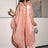 AOMEIDRESS Chic African Two Piece Set Elegant Ruffled Cape Pants Pink / S