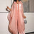 AOMEIDRESS Chic African Two Piece Set Elegant Ruffled Cape Pants Pink / S
