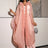AOMEIDRESS Chic African Two Piece Set Elegant Ruffled Cape Pants Pink / S