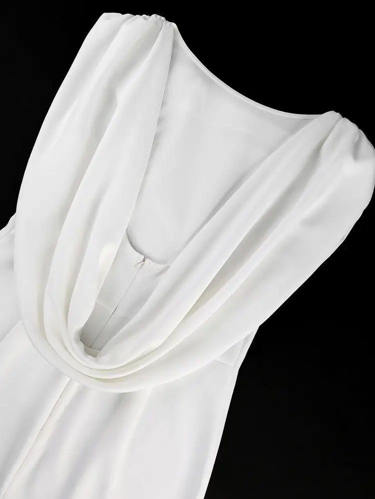 AOMEIDRESS Chic Backless Mini Dress Swinging Neck Bodycon Gowns