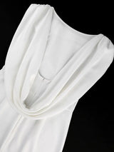 AOMEIDRESS Chic Backless Mini Dress Swinging Neck Bodycon Gowns