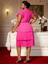 AOMEIDRESS Church Clothes for Woman Plus Size Bow Collar Grace Causal