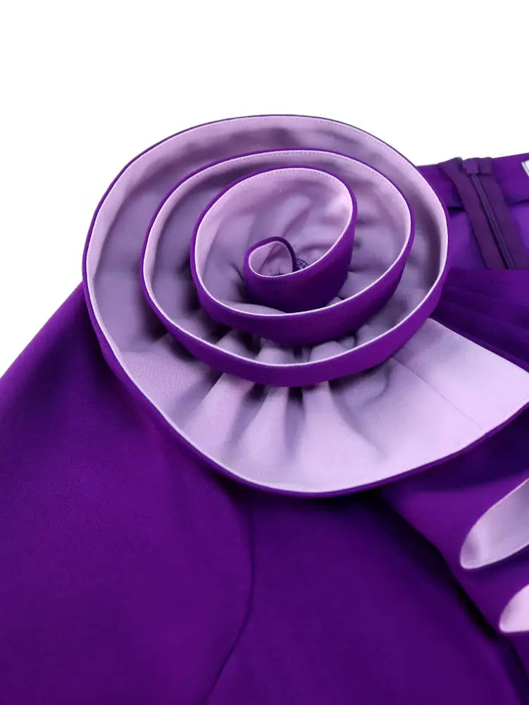 AOMEIDRESS Church Clothes for Women Floral Applique Pleated Gown