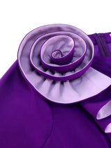 AOMEIDRESS Church Clothes for Women Floral Applique Pleated Gown