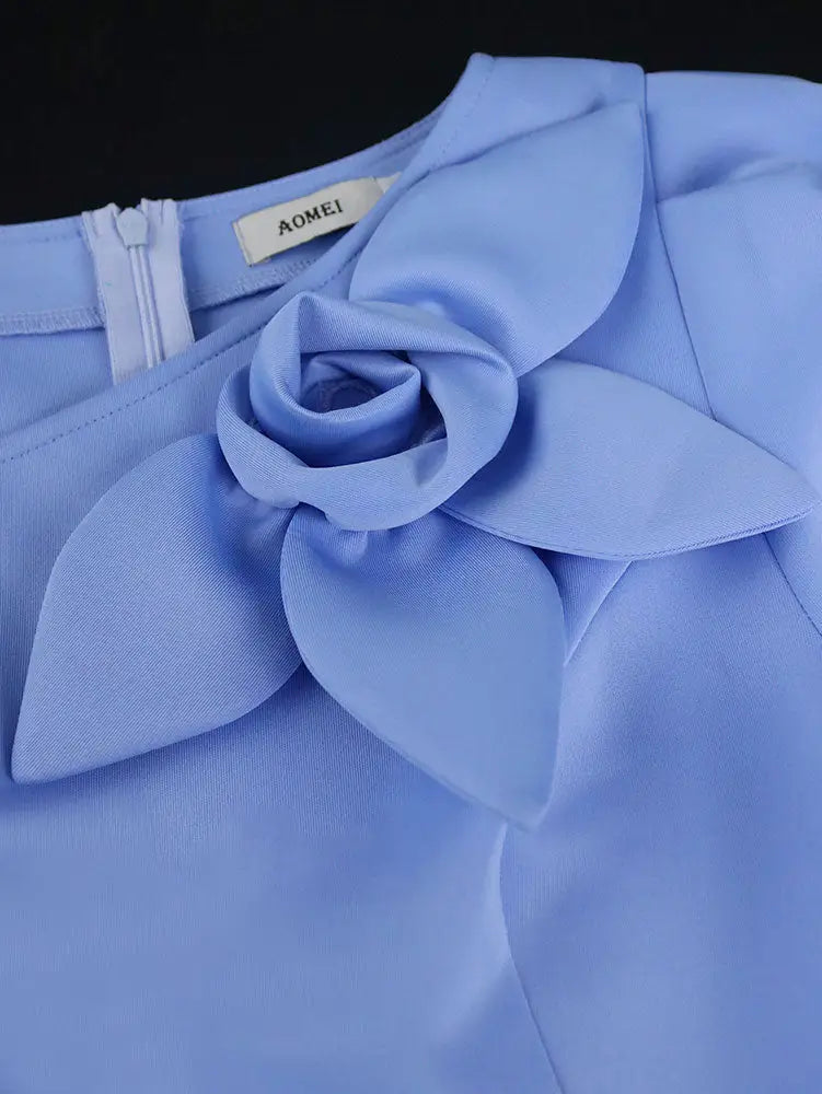 AOMEIDRESS Church Dresses for Woman 2025 3D Flower Formal Party Dress