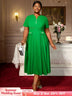 AOMEIDRESS Church Dresses for Woman 2025 Wedding Guest Dress Causal Green / S