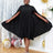 stand collar loose dresses for women long sleeve pleated dress