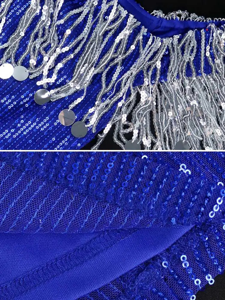 This type of bodycon dress is generous and formal sequin bodycon dress